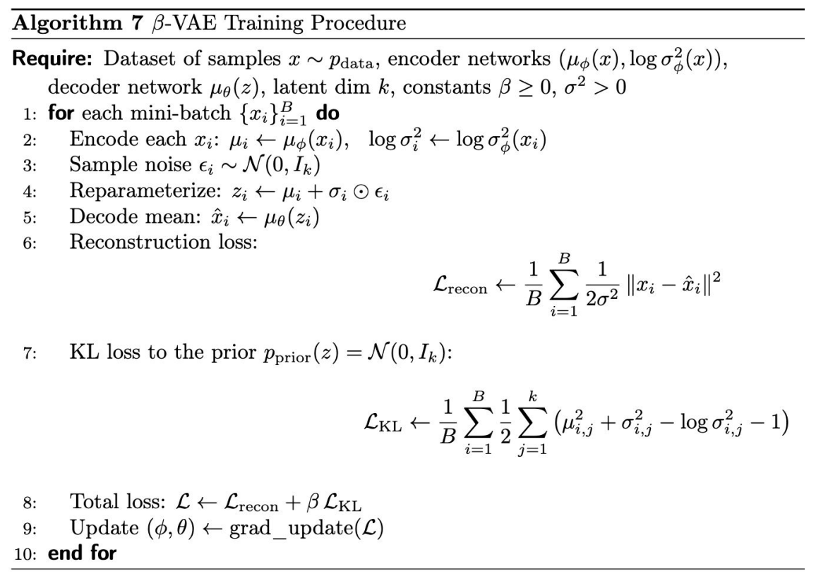 VAE Training Algorithm